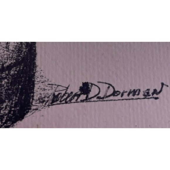 Vintage Bob Dorman Art Lithograph Print Western Cowboy Mountain Man Slight Creas - Picture 2 of 3